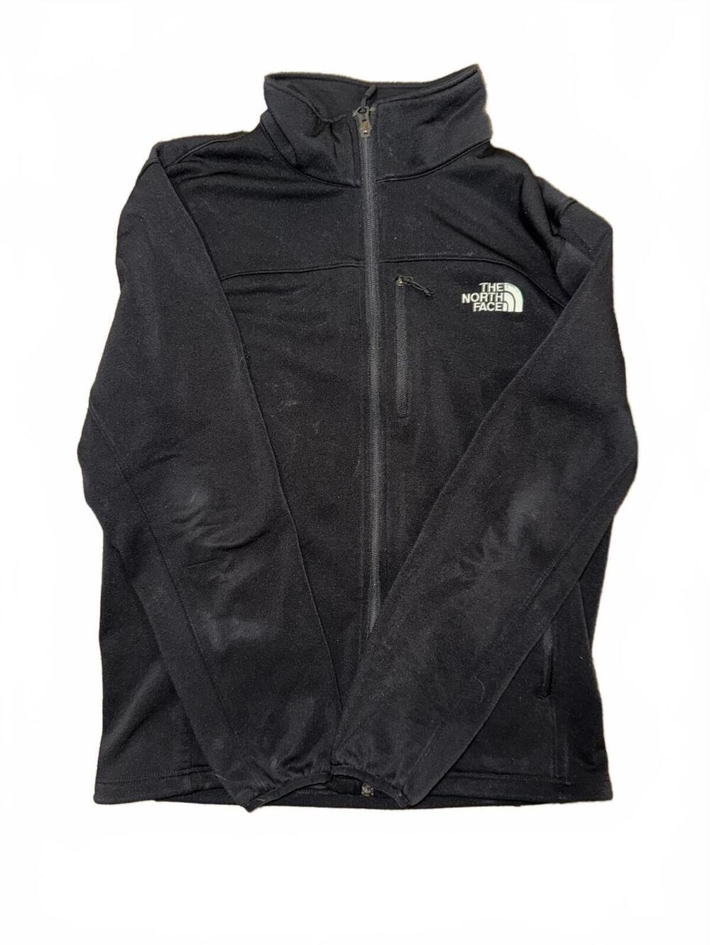 Men’s The North Face black fleece full zip light jacket size Medium